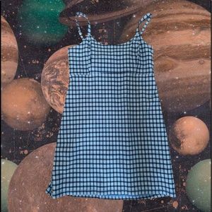 Plaid Blue and Black Dress